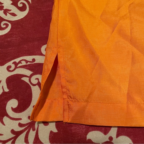VTG Orange Short Sleeved Blouse with Green Trim - Picture 9 of 9